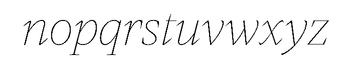 Ivybodoni Extra Light Italic Font LOWERCASE