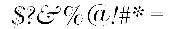 Ivybodoni Italic Font OTHER CHARS