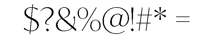 Ivymode Variable Extra Light Font OTHER CHARS