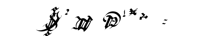 Ivalician GothicRegular Font OTHER CHARS