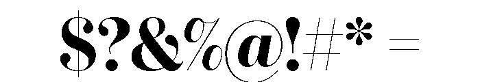 IvyBodoni Bold Font OTHER CHARS