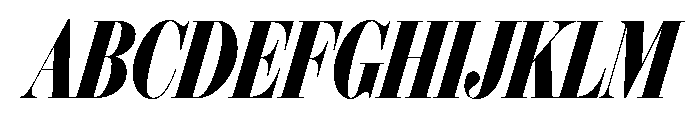 IvyBodoni Condensed Bold Italic Font UPPERCASE