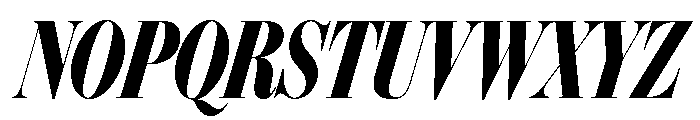 IvyBodoni Condensed Bold Italic Font UPPERCASE