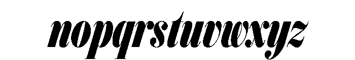 IvyBodoni Condensed Bold Italic Font LOWERCASE