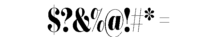 IvyBodoni Condensed Bold Font OTHER CHARS