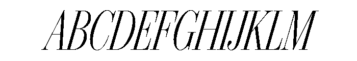 IvyBodoni Condensed Light Italic Font UPPERCASE
