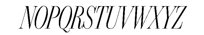 IvyBodoni Condensed Light Italic Font UPPERCASE