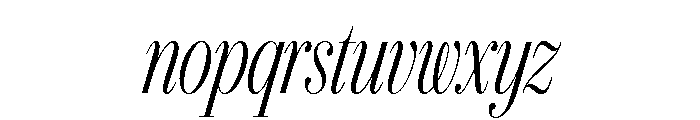 IvyBodoni Condensed Light Italic Font LOWERCASE