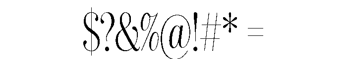 IvyBodoni Condensed Light Font OTHER CHARS