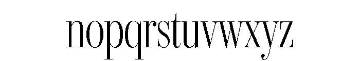IvyBodoni Condensed Light Font LOWERCASE