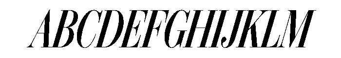 IvyBodoni Condensed Medium Italic Font UPPERCASE