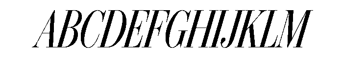 IvyBodoni Condensed Regular Italic Font UPPERCASE