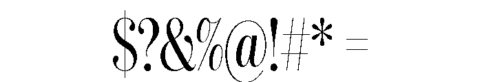 IvyBodoni Condensed Regular Font OTHER CHARS