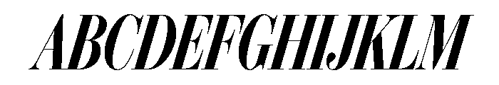 IvyBodoni Condensed Semi Bold Italic Font UPPERCASE