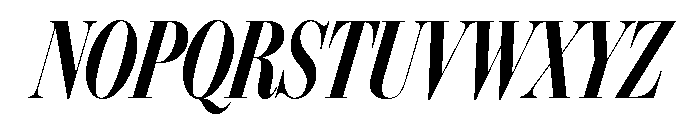 IvyBodoni Condensed Semi Bold Italic Font UPPERCASE