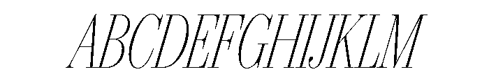 IvyBodoni Condensed Thin Italic Font UPPERCASE
