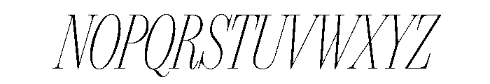 IvyBodoni Condensed Thin Italic Font UPPERCASE