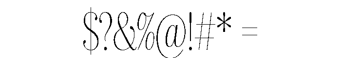 IvyBodoni Condensed Thin Font OTHER CHARS