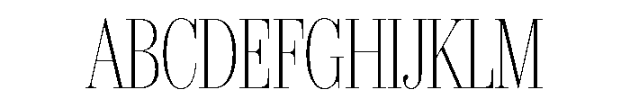 IvyBodoni Condensed Thin Font UPPERCASE