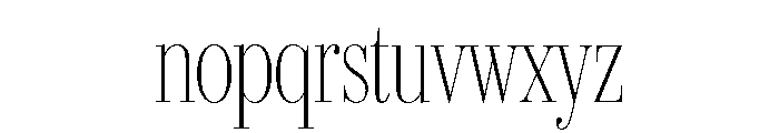 IvyBodoni Condensed Thin Font LOWERCASE