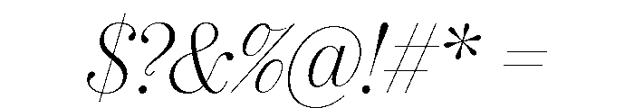 IvyBodoni Light Italic Font OTHER CHARS