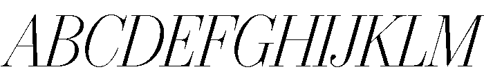 IvyBodoni Light Italic Font UPPERCASE