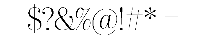 IvyBodoni Light Font OTHER CHARS