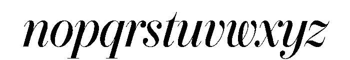 IvyBodoni Medium Italic Font LOWERCASE
