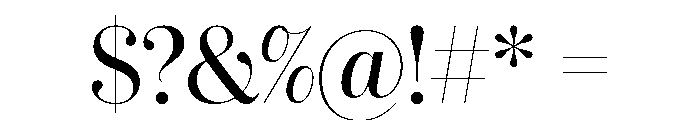 IvyBodoni Medium Font OTHER CHARS