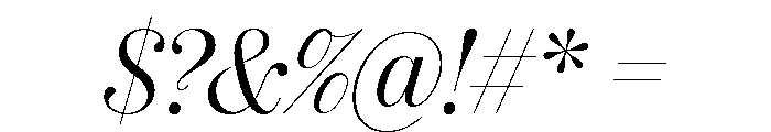 IvyBodoni Regular Italic Font OTHER CHARS