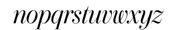 IvyBodoni Regular Italic Font LOWERCASE