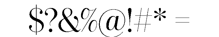 IvyBodoni Regular Font OTHER CHARS