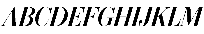 IvyBodoni Semi Bold Italic Font UPPERCASE