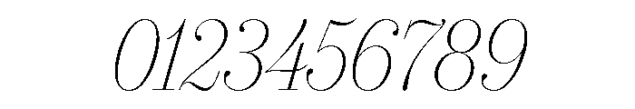 IvyBodoni Thin Italic Font OTHER CHARS