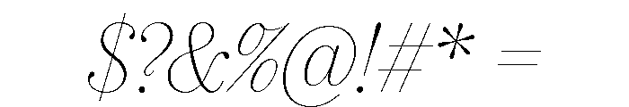 IvyBodoni Thin Italic Font OTHER CHARS