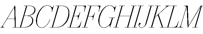 IvyBodoni Thin Italic Font UPPERCASE