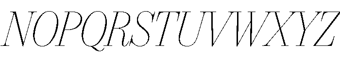 IvyBodoni Thin Italic Font UPPERCASE