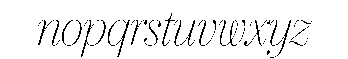 IvyBodoni Thin Italic Font LOWERCASE