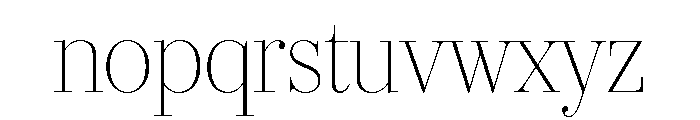 IvyBodoni Thin Font LOWERCASE