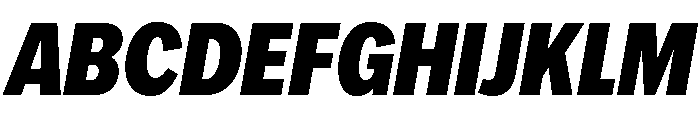 IvyEpic Condensed Black Italic Font UPPERCASE