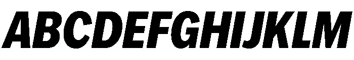 IvyEpic Condensed Extra Bold Italic Font UPPERCASE