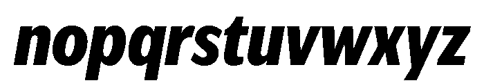 IvyEpic Condensed Extra Bold Italic Font LOWERCASE