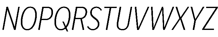 IvyEpic Condensed Extra Light Italic Font UPPERCASE