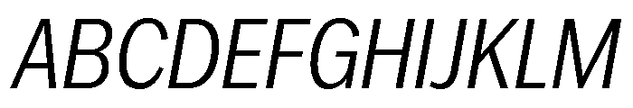 IvyEpic Condensed Light Italic Font UPPERCASE