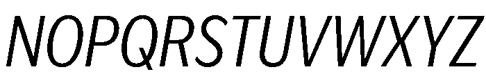 IvyEpic Condensed Light Italic Font UPPERCASE