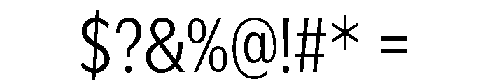 IvyEpic Condensed Light Font OTHER CHARS