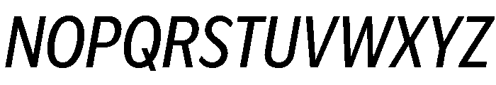 IvyEpic Condensed Regular Italic Font UPPERCASE