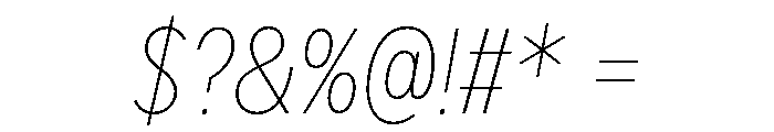 IvyEpic Condensed Thin Italic Font OTHER CHARS