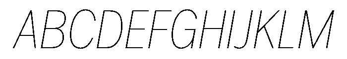 IvyEpic Condensed Thin Italic Font UPPERCASE