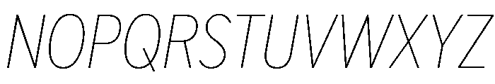 IvyEpic Condensed Thin Italic Font UPPERCASE
